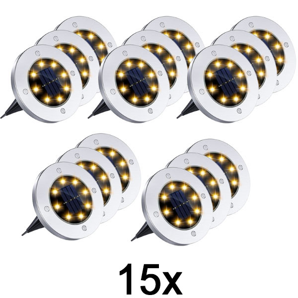 5x Luces solares de suelo para uso exterior (3 unidades) | LUMIGARD