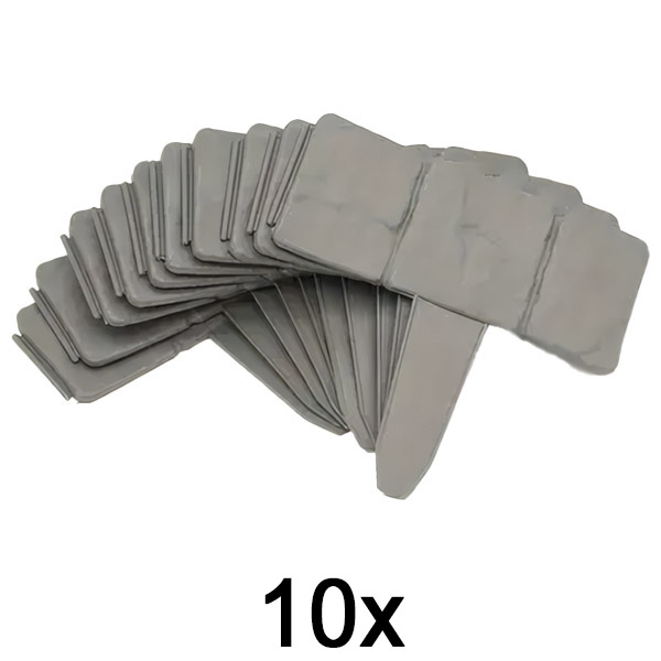 1x Bordes de jardín tipo piedra (10 piezas) | MINIFENCE