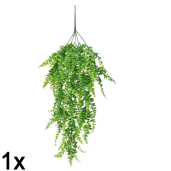 1x Helecho colgante artificial (80 cm) | FERNY