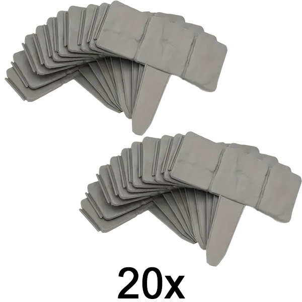 2x Bordes de jardín tipo piedra (10 piezas) | MINIFENCE